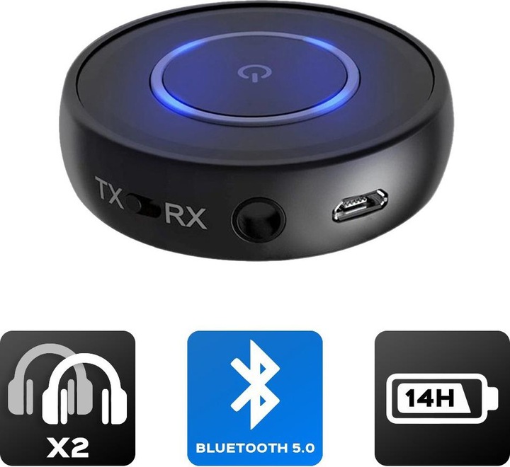 Immagine prodotto Akashi Trasmettitore Audio Senza Fili Jack / Bluetooth (Trasmettitore e ricevitore)