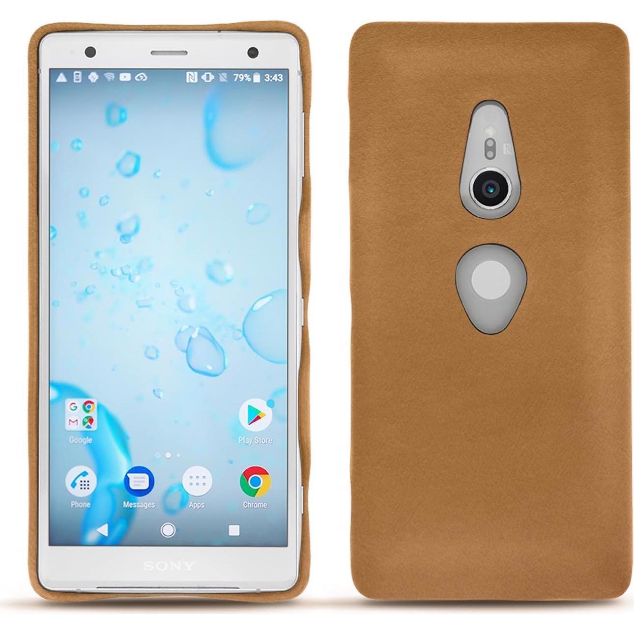 Thumbnail - Noreve Lederschutzhülle (Sony Xperia XZ2), Smartphone Hülle, Braun