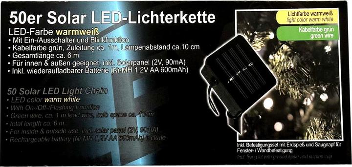 Actual product image Mojawo 50 LED solar fairy lights Christmas lights warm white (6 m)