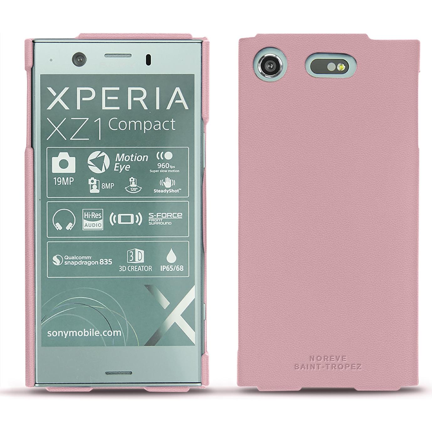 Noreve Lederschutzhülle (Sony Xperia XZ1 Compact), Smartphone Hülle, Rosa