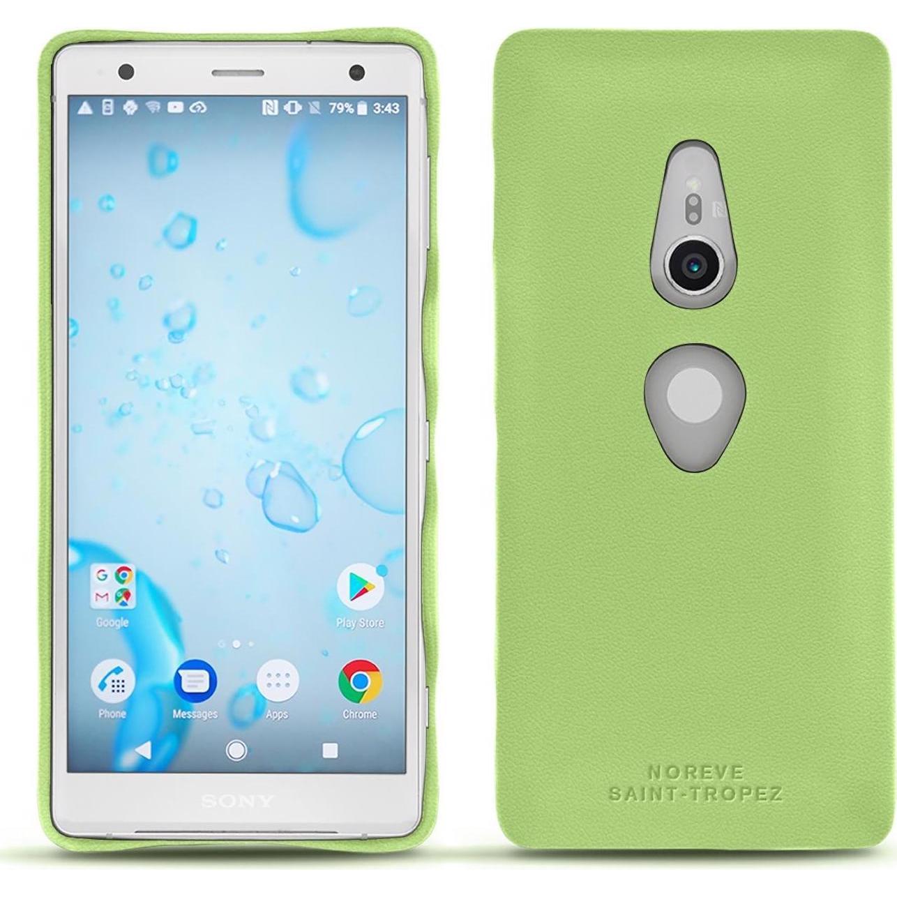 Thumbnail - Noreve Lederschutzhülle (Sony Xperia XZ2), Smartphone Hülle, Grün