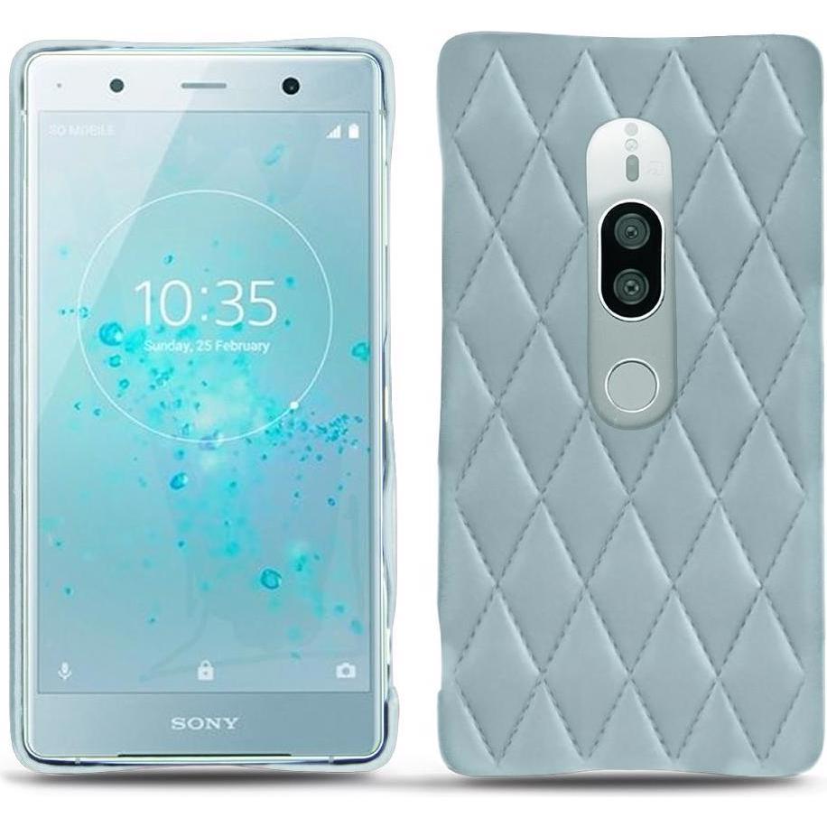 Noreve Lederschutzhülle (Sony Xperia XZ2 Premium), Smartphone Hülle, Blau