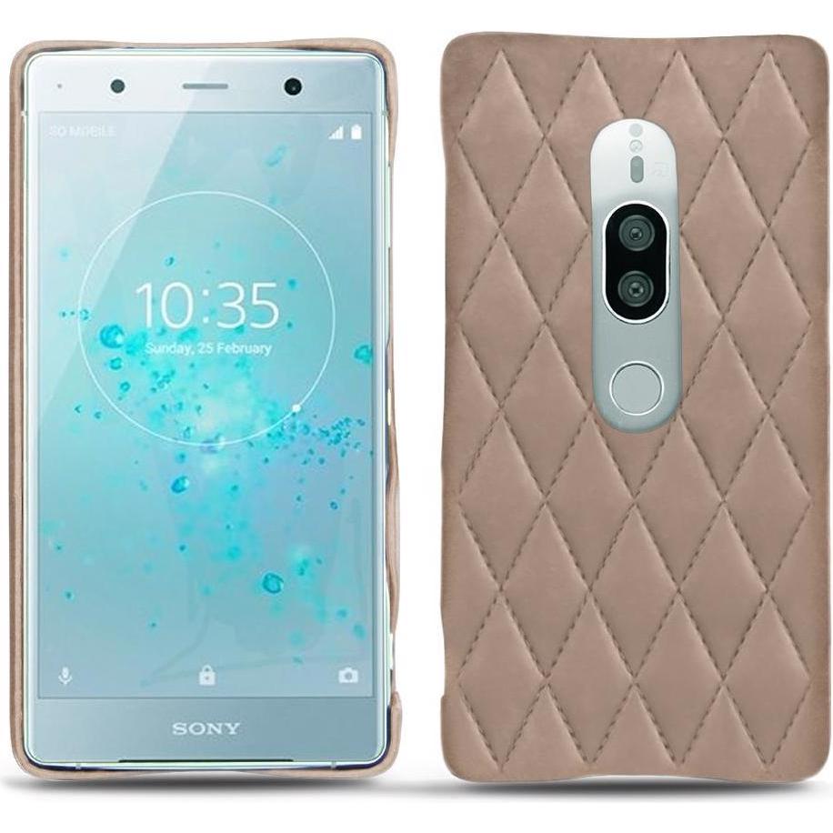 Noreve Lederschutzhülle (Sony Xperia XZ2 Premium), Smartphone Hülle, Beige