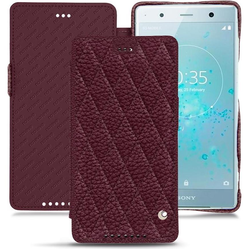 Noreve Lederschutzhülle horizontal (Sony Xperia XZ2 Premium), Smartphone Hülle, Violett