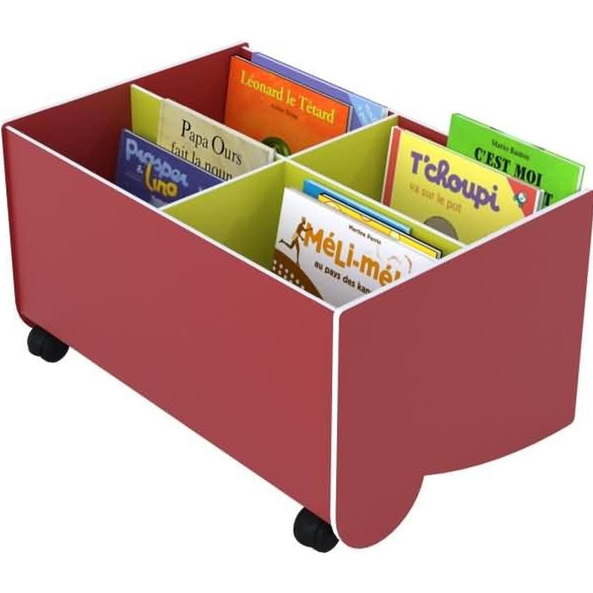 Paperflow, Buchstütze, Schulbuchkasten Kunststoff klein rot/gelbgrün