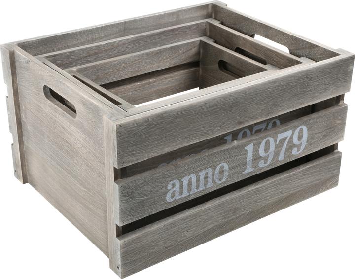 Actual product image small foot Wooden box Shabby Chic (31 cm, 28.41 l, 3x)