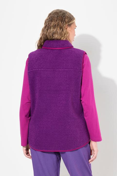 Produktbild Ulla Popken Teddyweste, Stehkragen, 2-Wege-Zipper, ärmellos (50, 52)