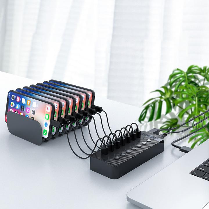Image du produit Orico Converter CT2U3-16AB 16x USB-A 3.0 Hub with Switches - Black (USB-A, 16 ports)
