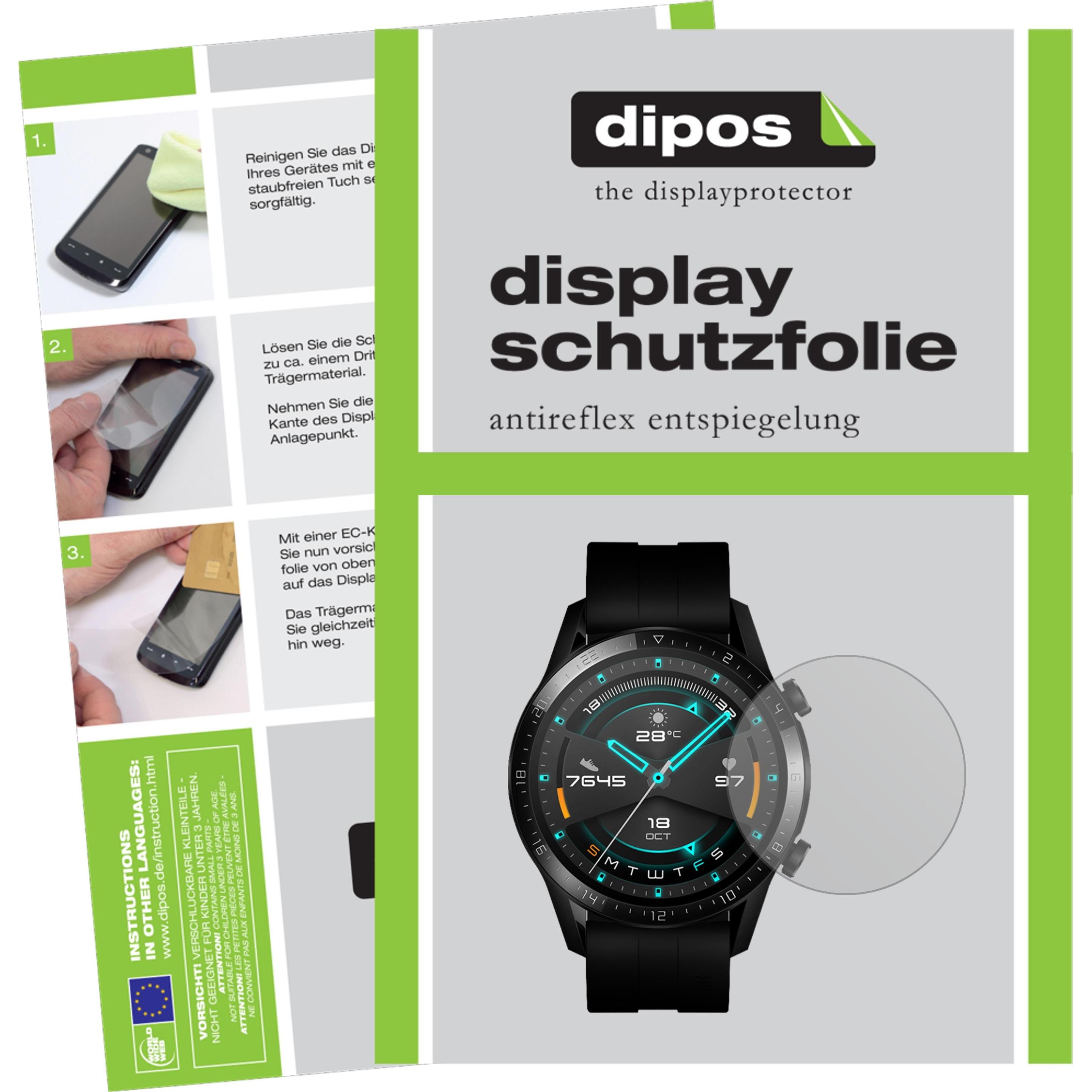 Dipos Displayschutzfolie Antireflex, Smartwatch Schutzfolie, Transparent