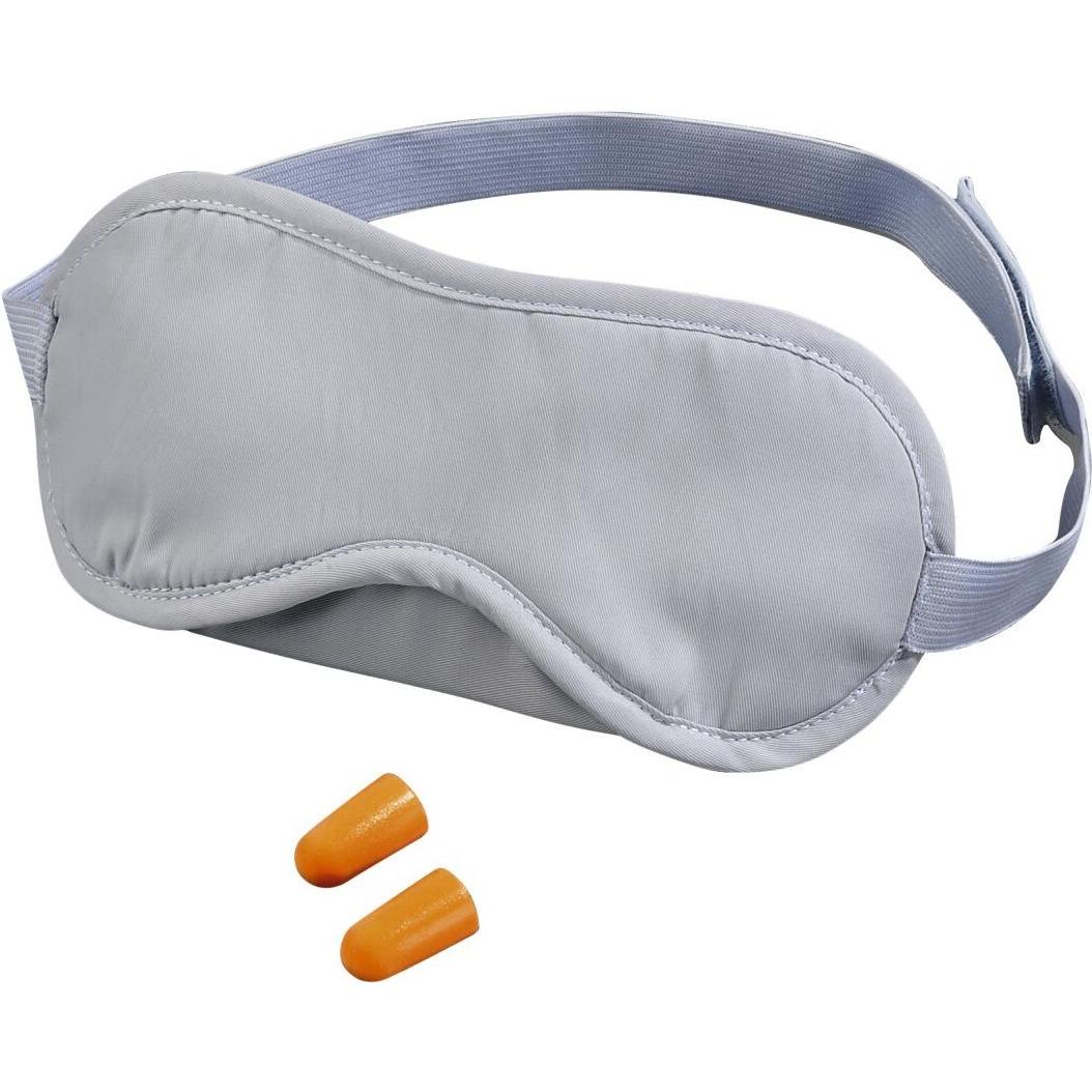 Hama, Reisezubehör, Schlafmaske mit Ohrstöpseln, Grau, (Schlafmaske)