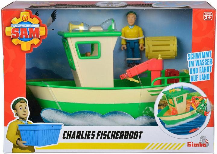 Actual product image Simba Sam Charlie's fishing boat with figure