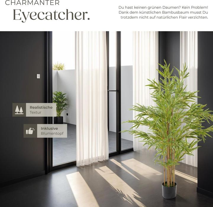 Actual product image tectake Bamboo tree Bambosa (150 cm)