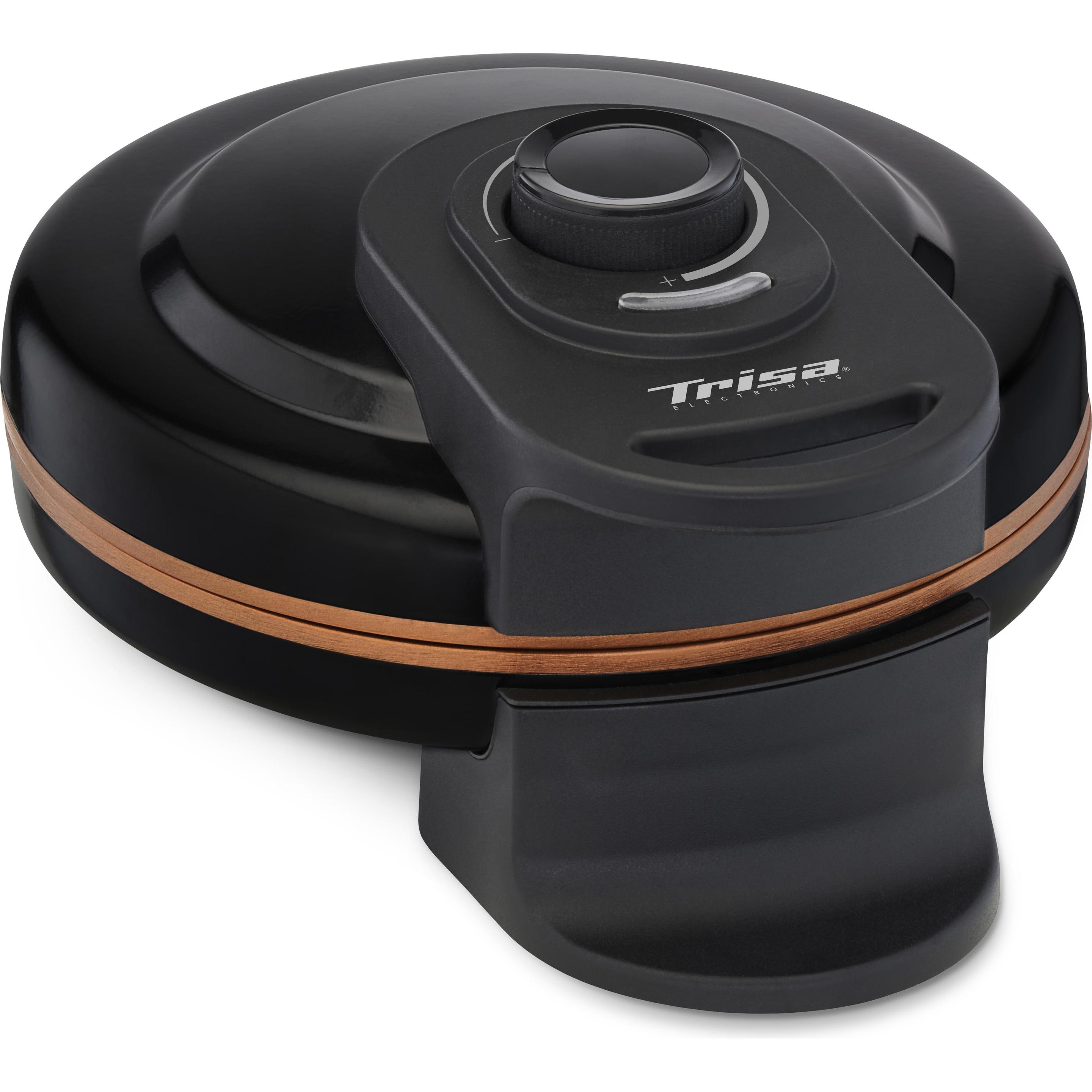Trisa Waffeleisen "Retro Waffles", Waffeleisen, Schwarz, Bronze