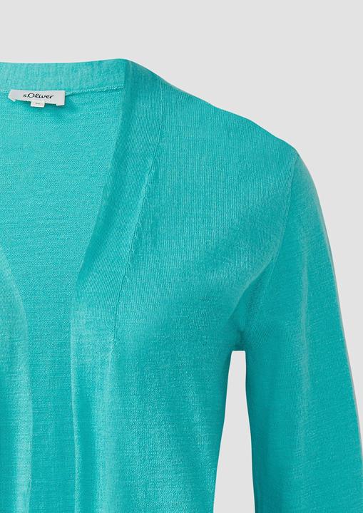 Produktbild s.Oliver Strickjacke Feinstrickcardigan aus Baumwolle mit 3/4-Ärmeln (36)