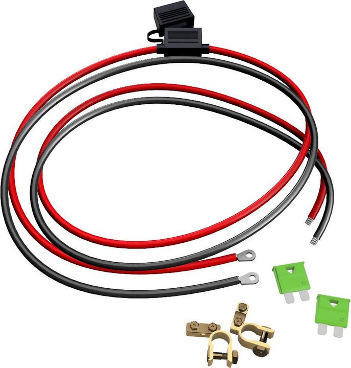 Produktbild Offgridtec 1,5m 6mm² Batteriekabel M8 mit Flachsicherungshalter, 30A Sicherung und Polklemmen