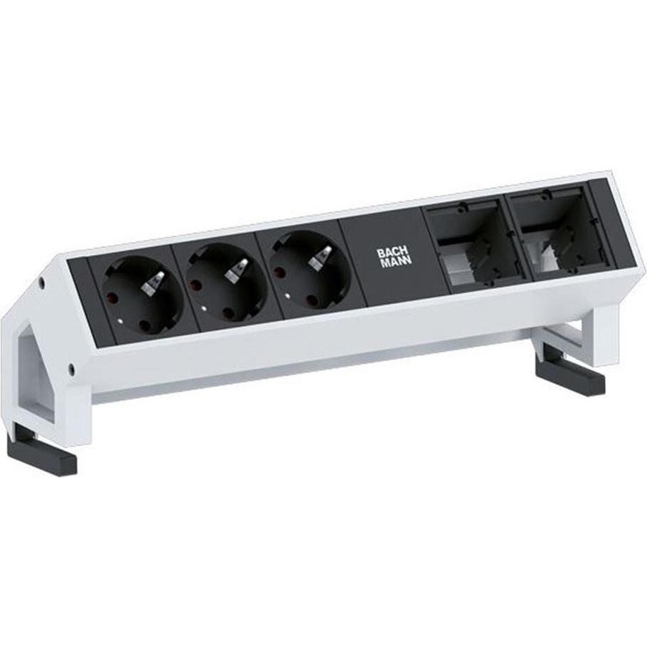 Bachmann, Steckdosenleiste, DESK2 - 3xSchuko & 2xEmpty (5 x, CEE 7/3, 0.20 m)