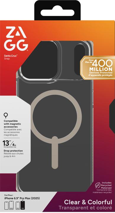 Actual product image Zagg Case für Apple iPhone 17 Pro Max Santa Cruz Snap titanium (Apple iPhone 17 Pro Max)