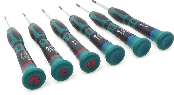 Actual product image Jonnesway Watchmaker's screwdriver, flat and cross recess, 6 pieces (Cross recess)