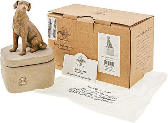 Actual product image Willow Tree Love My Dog (Dark) memory box