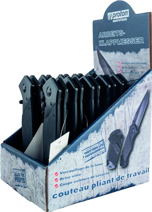 Actual product image Proton Working knife black with 83 mm long blade