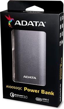 Produktbild Adata PowerPack A10050QC Titanium (10050 mAh, 23 W, 37.19 Wh)