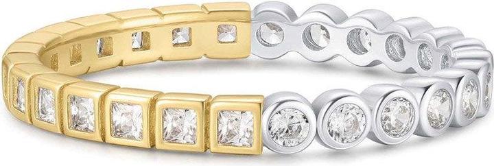 Produktbild Ania Haie Two Tone Square and Circle Bezel Ring (52, 925 Silber)