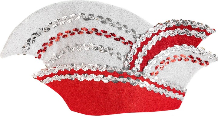 Produktbild Metamorph Komiteekappe rot-weiss mit Borte