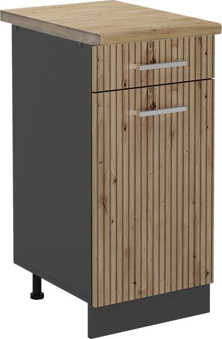 Anthrazit, Artisan Eiche