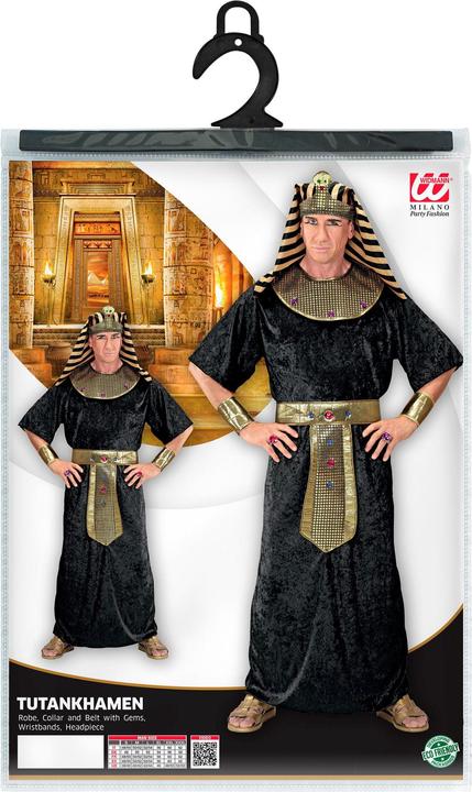 Produktbild Widmann Antikes Pharao Kostüm Tutanchamun mit Tunika, Kragen & Gürtel, Armbänder, Kopfbedeckung (XL)
