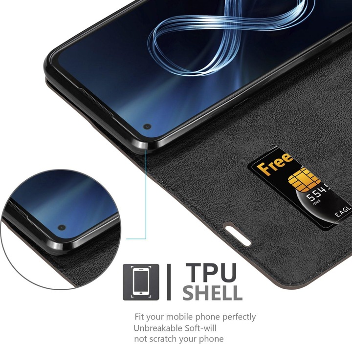 Actual product image Cadorabo Book Invis. Magnet sleeve (Asus Zenfone 8)