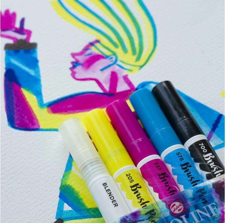 Produktbild Talens Brush Pen Primary (Mehrfarbig, 5 x)