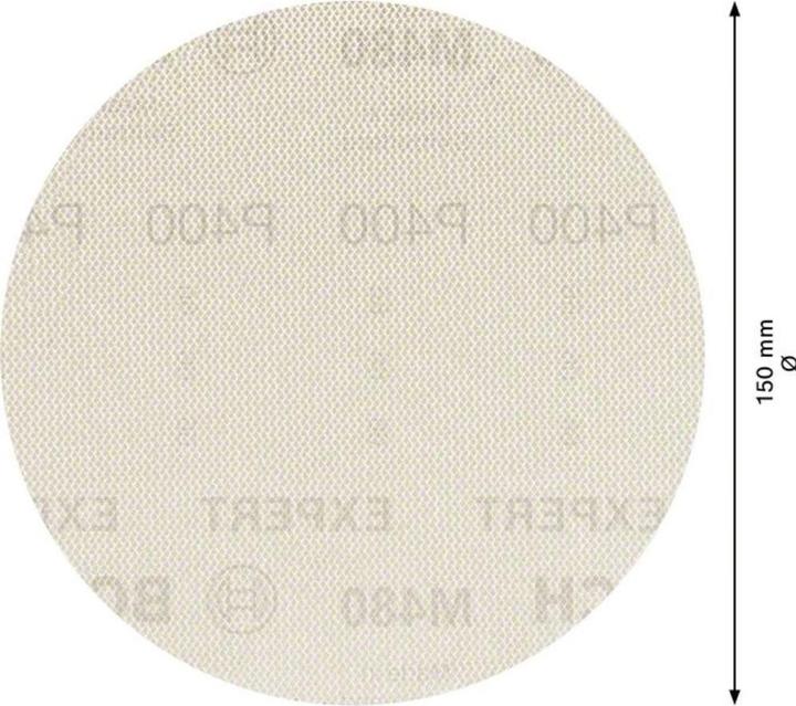 Image du produit Bosch Professional Zubehör EXPERT M480 Filet de ponçage pour ponceuse excentrique, 150 mm, G 400, 5 pièces (400)