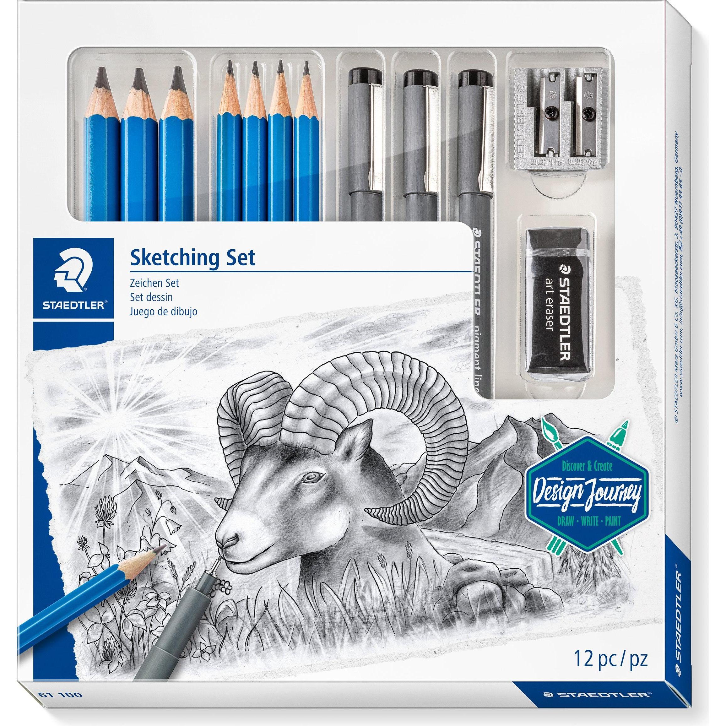Staedtler Gemischtes Zeichen Set (0.30 mm, M, 12x) (61 100)