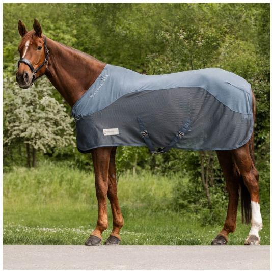 Actual product image Waldhausen Fleece-Fliegendecke Comfort für Pferde Grau 165 cm (165 cm)