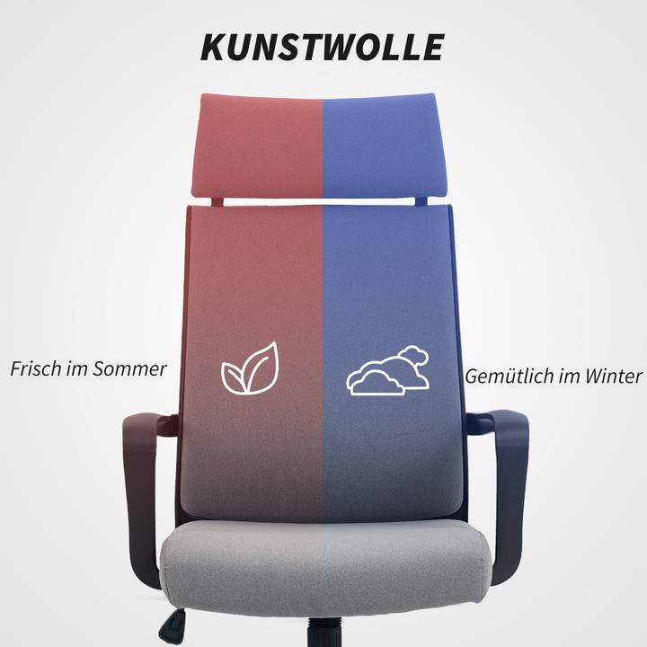 Produktbild Homcom Bürostuhl Polyester, Schaumstoff Dunkelgrau