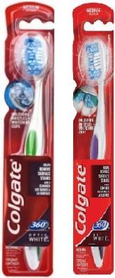 Actual product image Colgate 360 optical white toothbrush, medium, 1 piece (Medium, 1x)