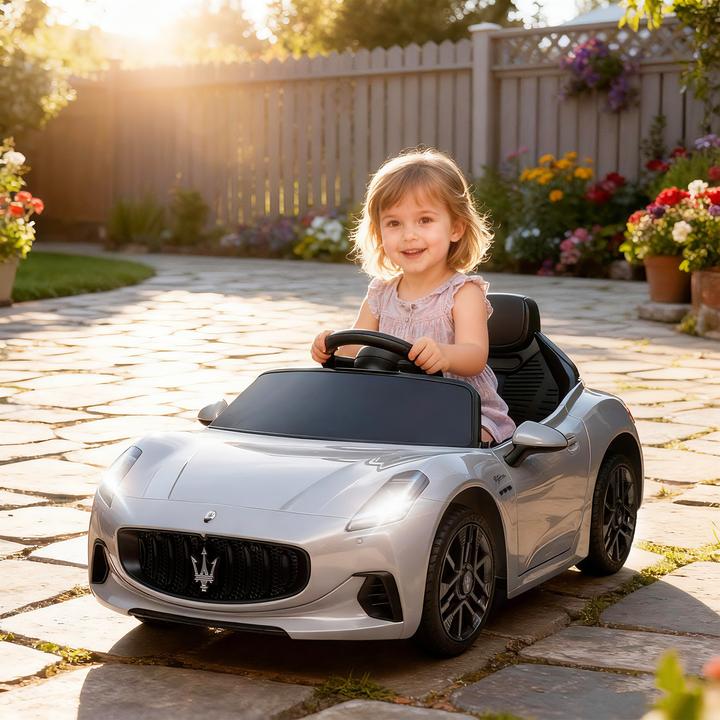 Actual product image Aiyaplay Kinder Elektroauto Kunststoff, Metall Grau (12 V)