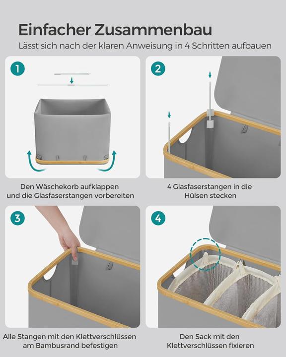Image du produit Songmics Panier à linge Collecteur de linge (150 l)
