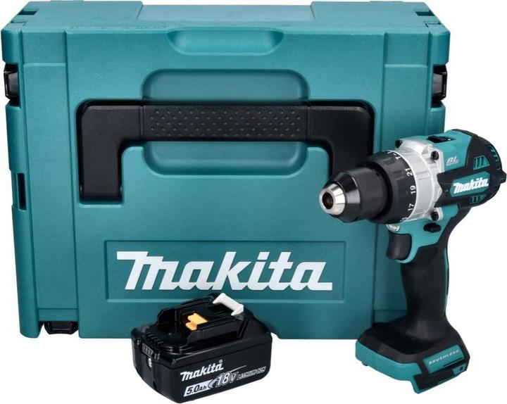 Produktbild Makita DHP 486 T1J Akku Schlagbohrschrauber 18 V 130 Nm Brushless + 1x Akku 5,0 Ah + Makpac - ohne L
