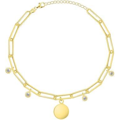 Brilio, Armschmuck, Silver - Decent Gold Plated Stone Bracelet BRC137Y