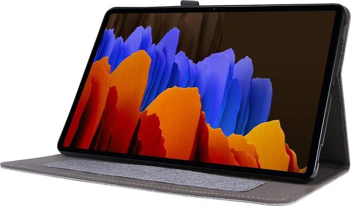 Produktbild König Design Schutz Tablet Hülle für Samsung Galaxy Tab S7 FE Case Cover Tasche Etuis Grau (Galaxy Tab S7 FE)