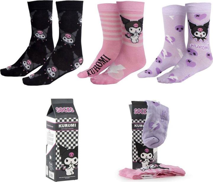 Actual product image Cerdá Hello Kitty Kuromi pack 3 adult socks (pack of 3, 36 - 43)