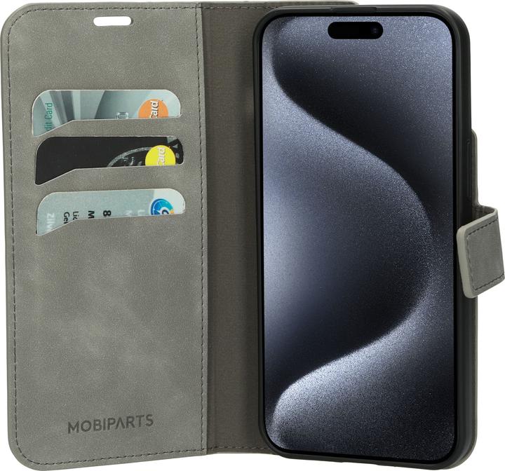 Actual product image Mobiparts Classic Wallet Case Apple iPhone 15 Pro Max Granite Grey (Apple iPhone 15 Pro Max)