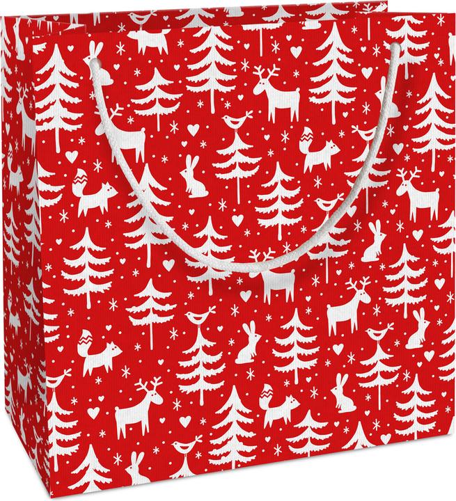 Zishka Tragetasche Weihnachten Kraftpapier Forest Friends (Geschenkbox)