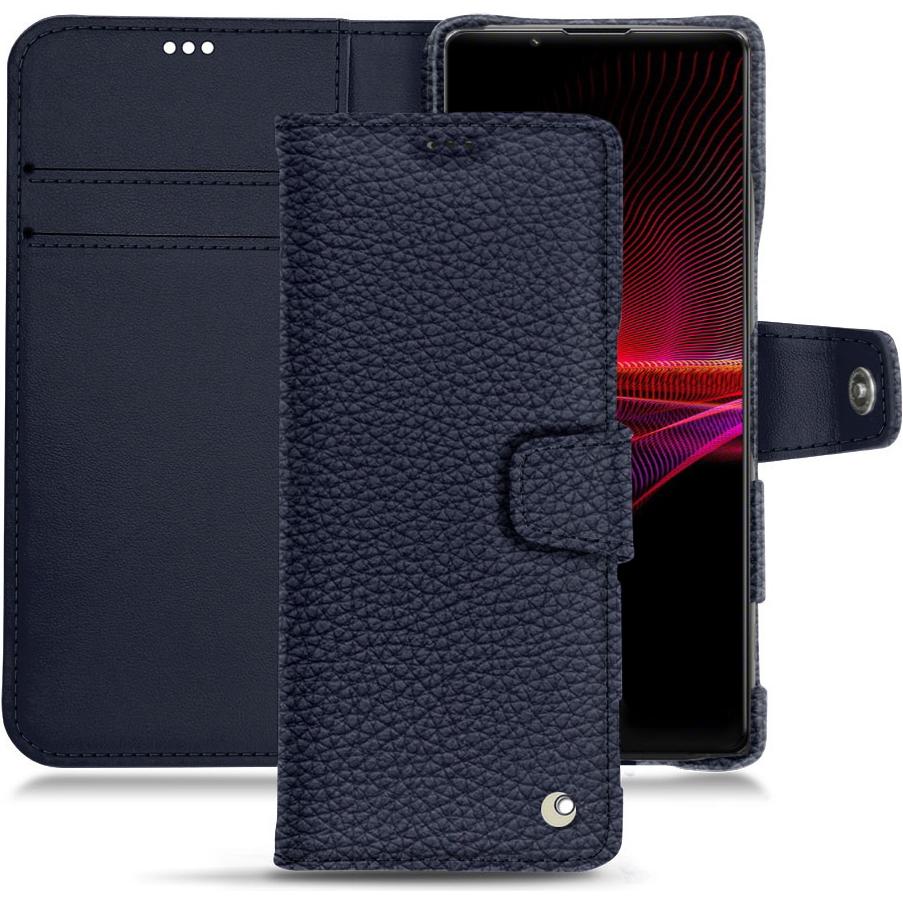 Thumbnail - Noreve Lederschutzhülle Wallet (Sony Xperia 1 III), Smartphone Hülle, Violett
