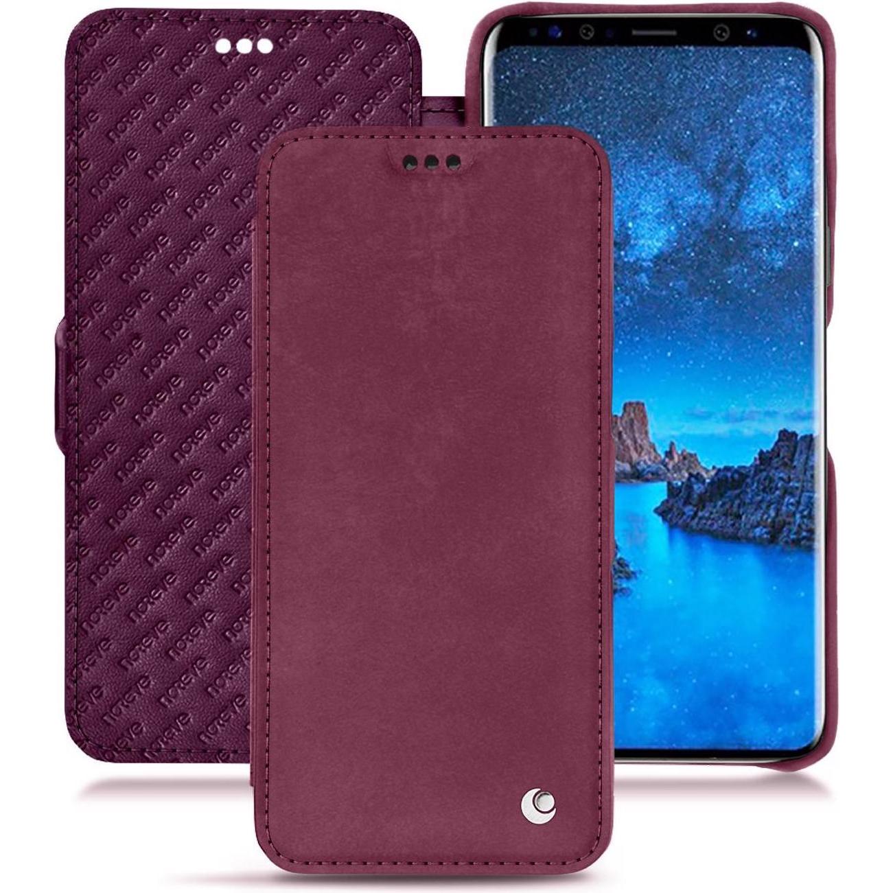 Thumbnail - Noreve Lederschutzhülle horizontal (Samsung Galaxy S9), Smartphone Hülle, Violett