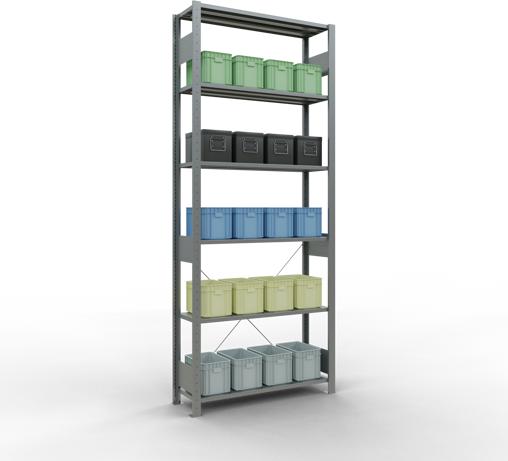 Actual product image Schulte Lagertechnik MULTIplus85 basic racking system with cross braces