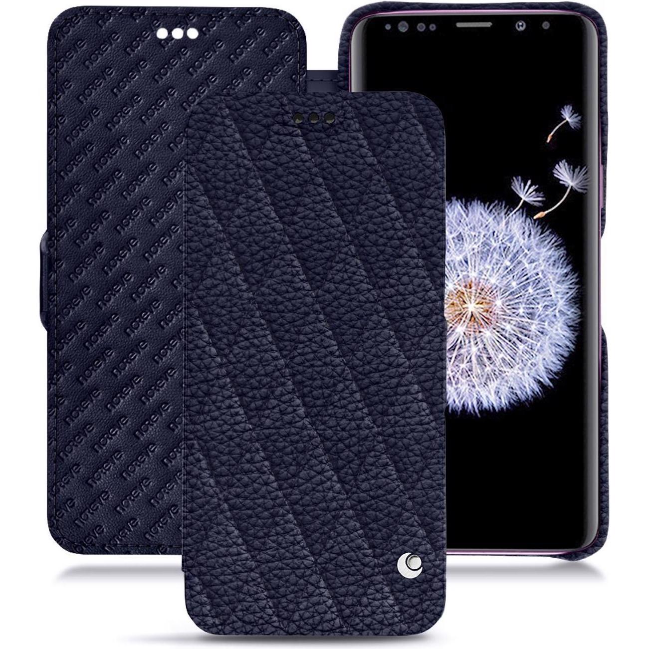 Noreve Lederschutzhülle horizontal (Samsung Galaxy S9+), Smartphone Hülle, Violett