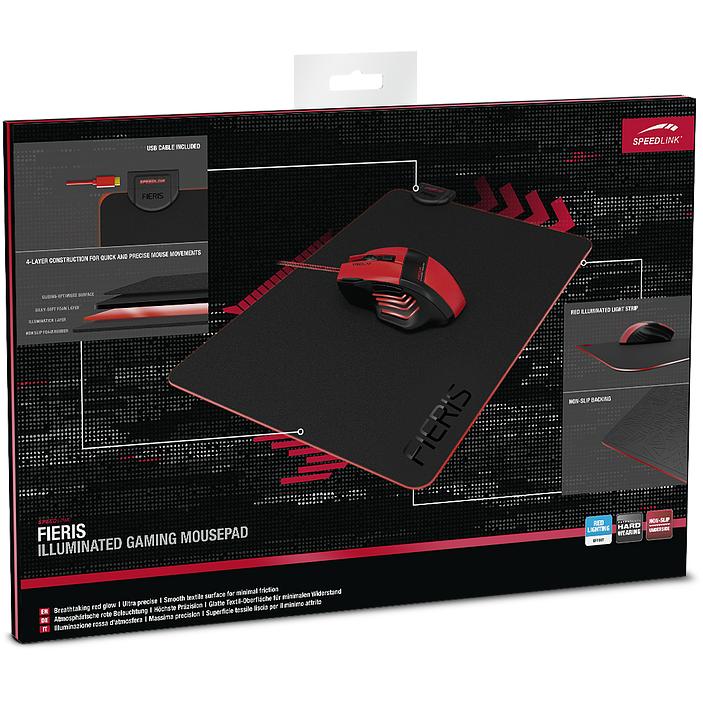 Thumbnail - Speedlink FIERIS Illuminated Gaming Mousepad (M), Mausmatte, Schwarz
