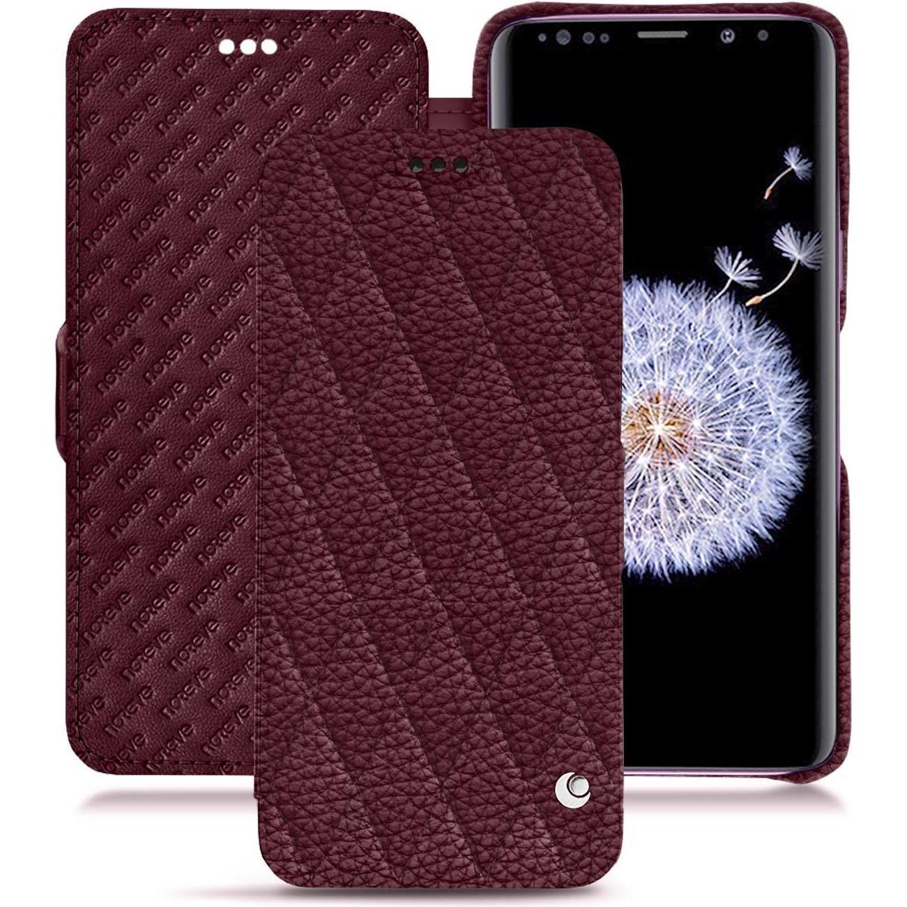 Noreve Lederschutzhülle horizontal (Samsung Galaxy S9+), Smartphone Hülle, Violett